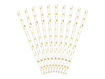 Picture of PAPER STRAWS HEARTS GOLD 19.5CM